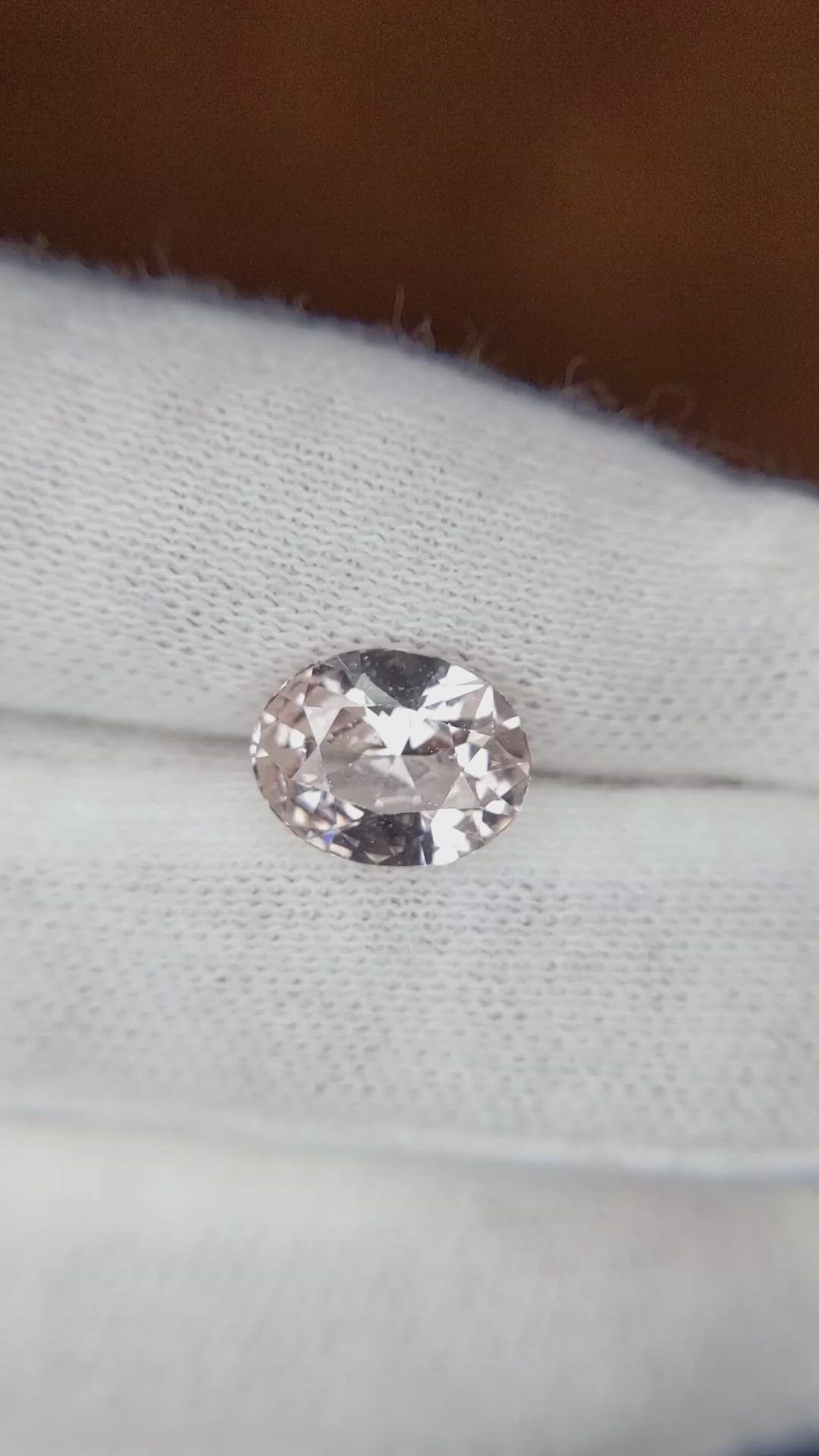 3.03 Ct. Peach Sapphire from Ceylon (Sri Lanka) Size Video