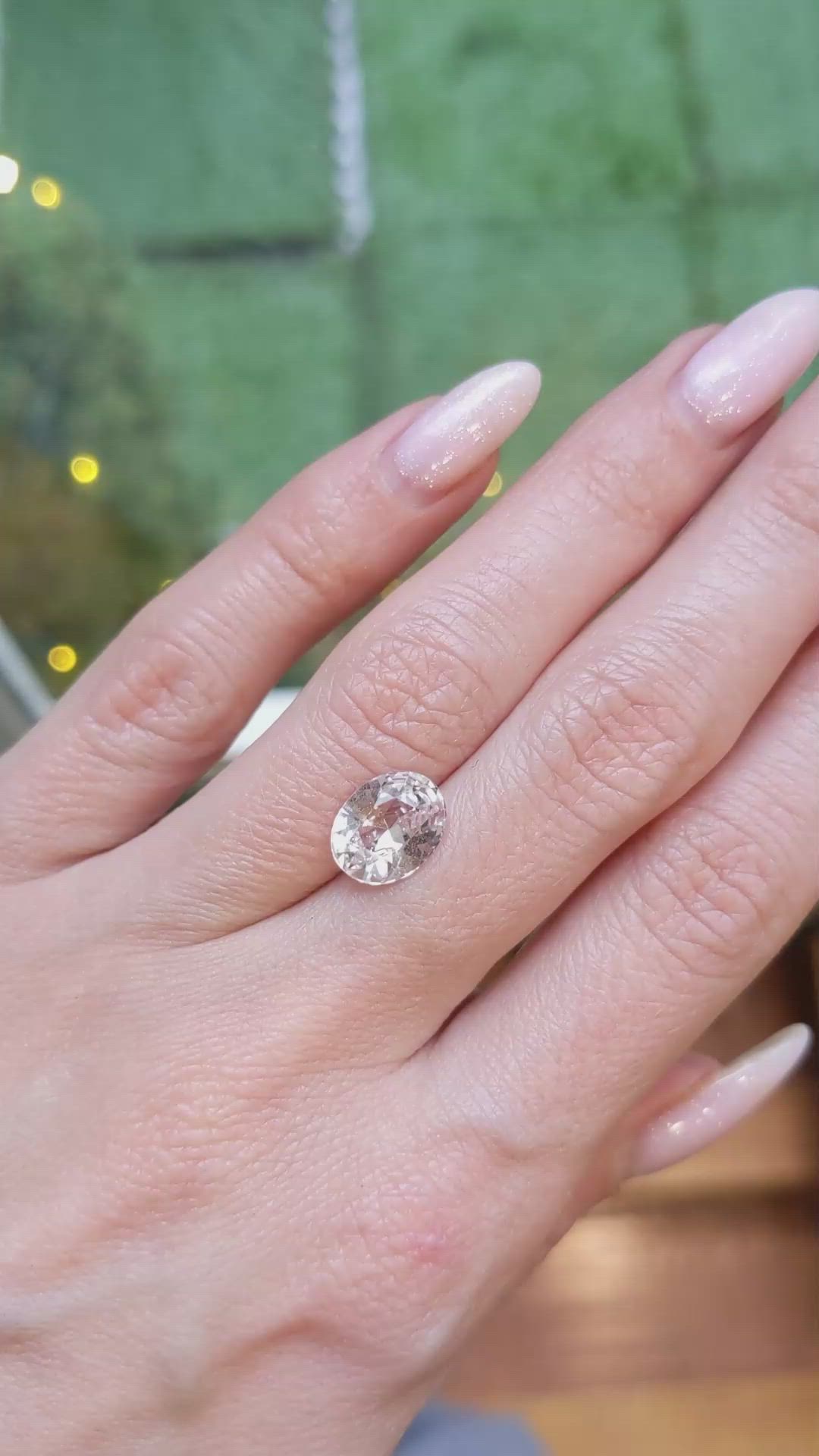 3.03 Ct. Peach Sapphire from Ceylon (Sri Lanka) Size Video