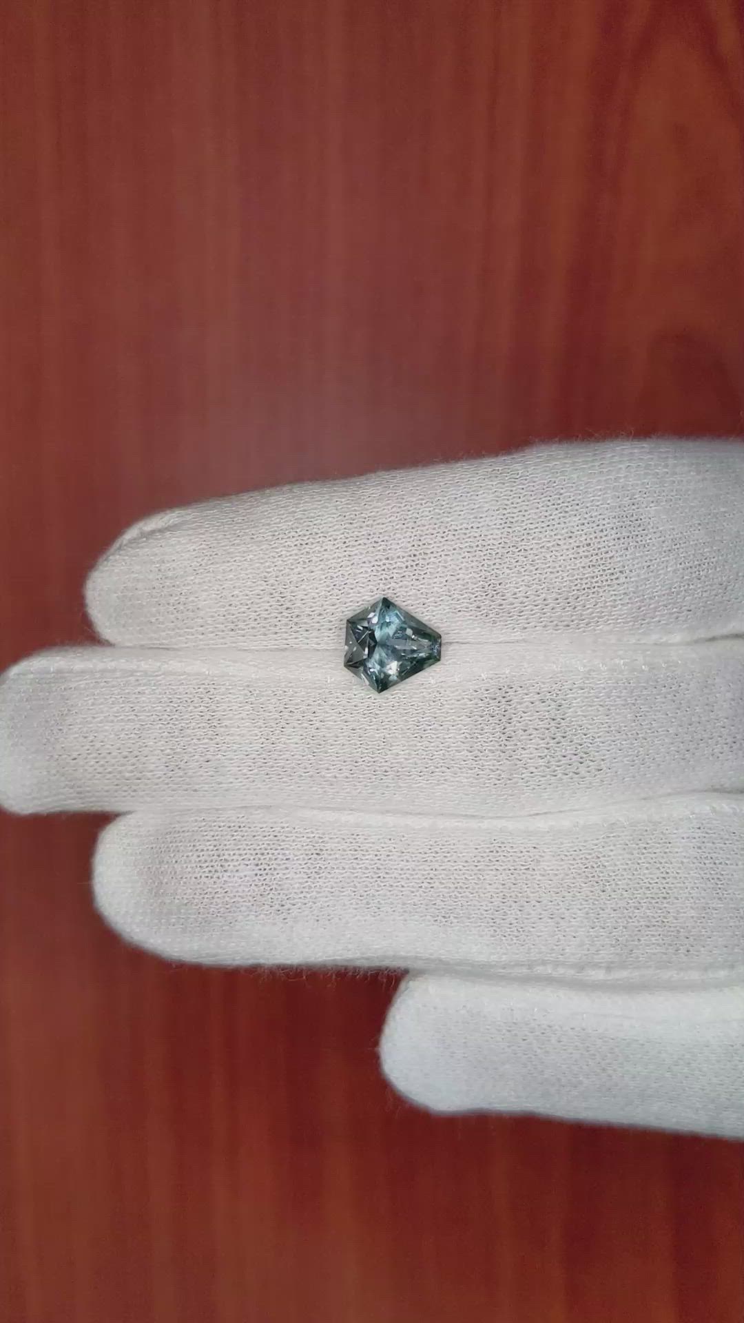 2.17 Ct. Greenish Blue Sapphire from Montana Size Video