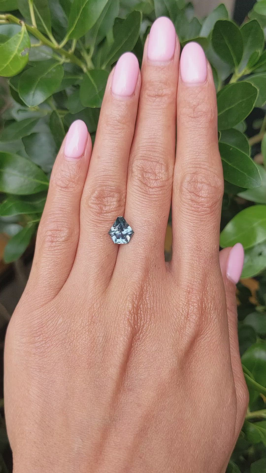 2.53 Ct. Greenish Blue Sapphire from Montana Size Video