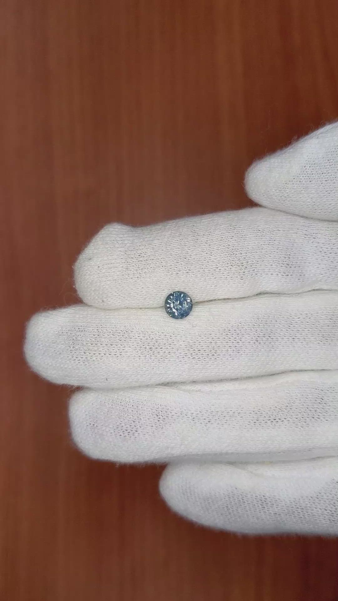 0.67 Ct. Greenish Blue Sapphire from Montana Size Video