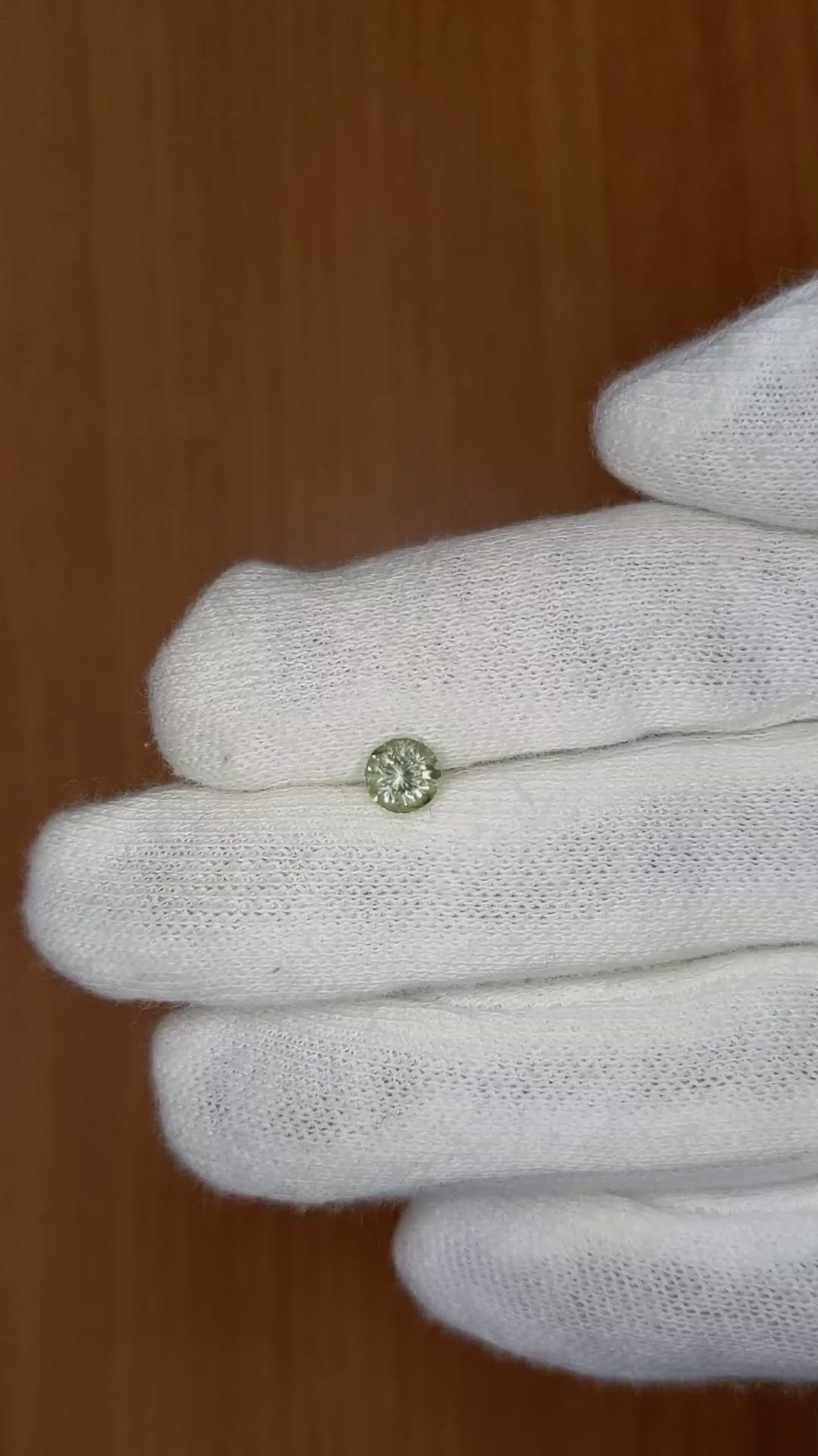 0.75 Ct. Green Sapphire from Montana Size Video