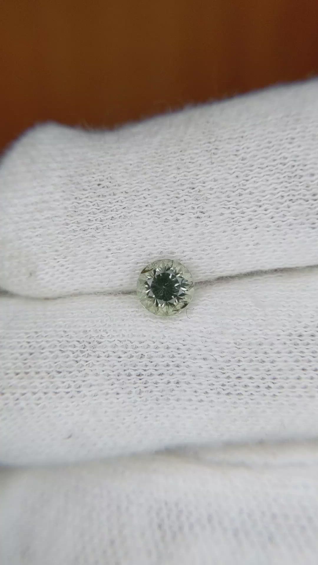 0.75 Ct. Green Sapphire from Montana Size Video