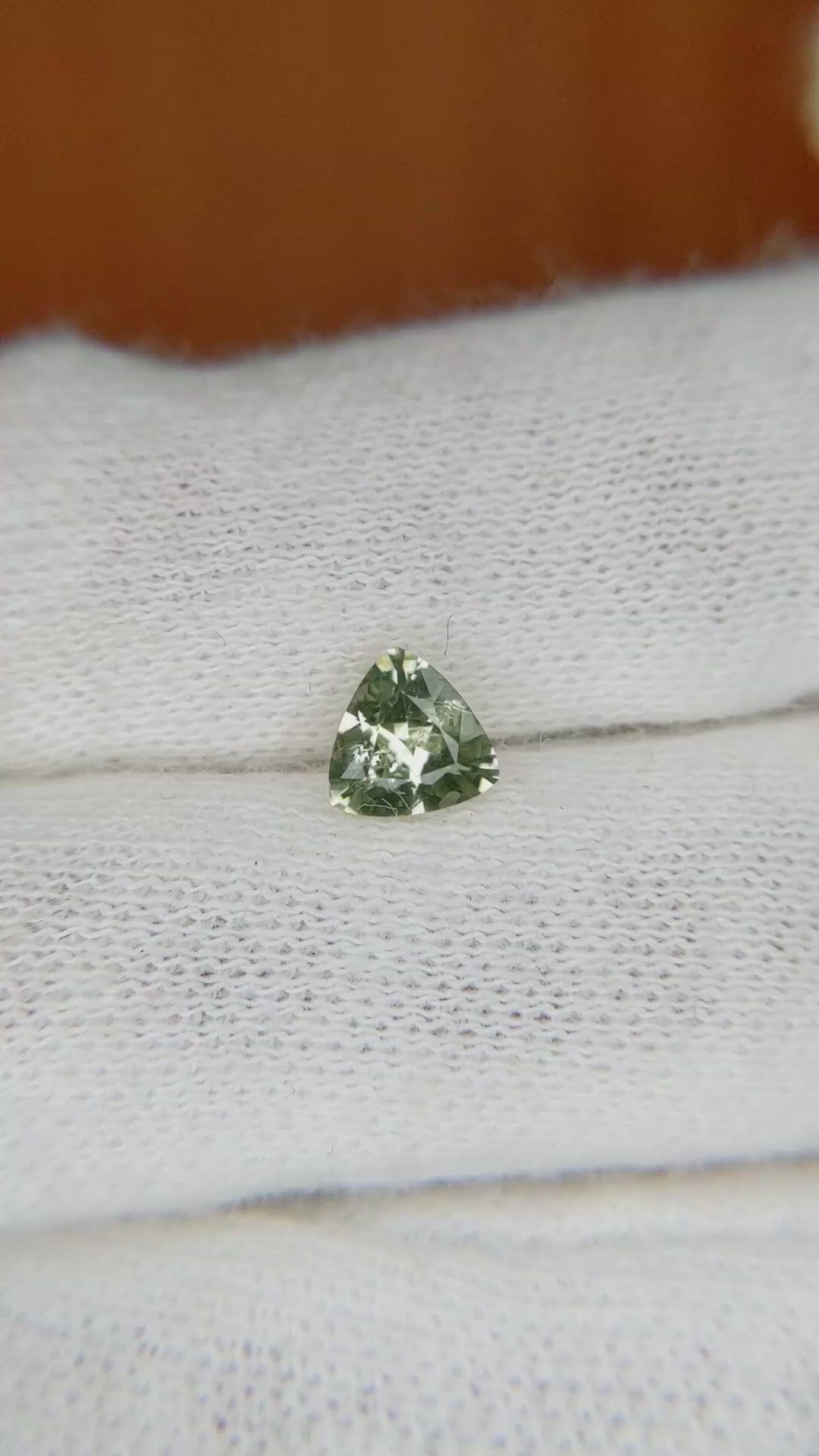 0.77 Ct. Green Sapphire from Montana Size Video