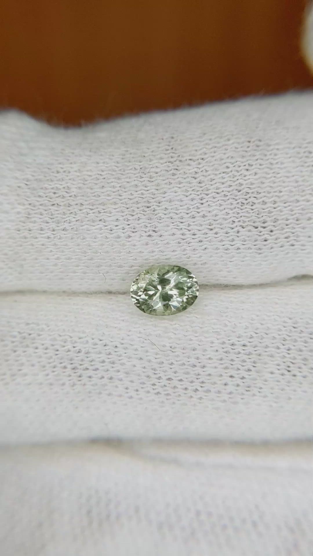 0.81 Ct. Green Sapphire from Montana Size Video