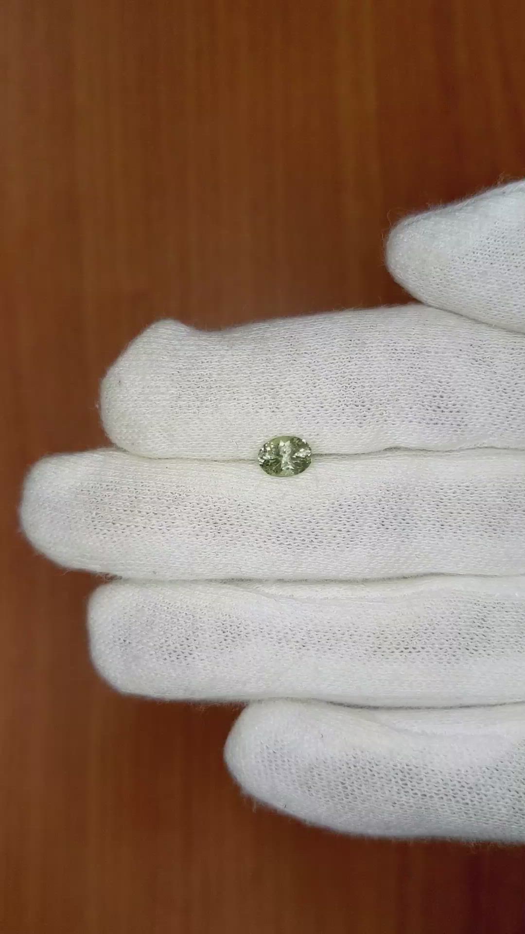 0.81 Ct. Green Sapphire from Montana Size Video