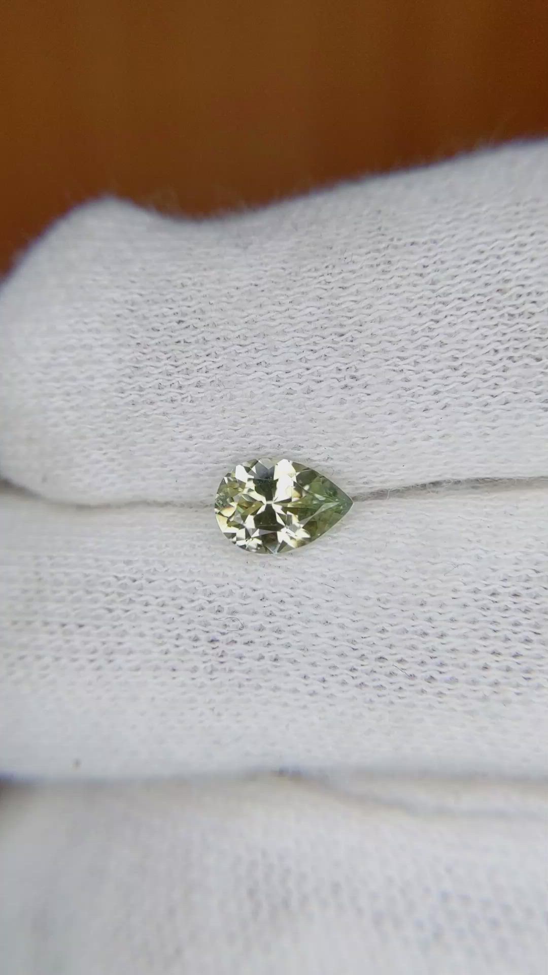 0.80 Ct. Green Sapphire from Montana Size Video