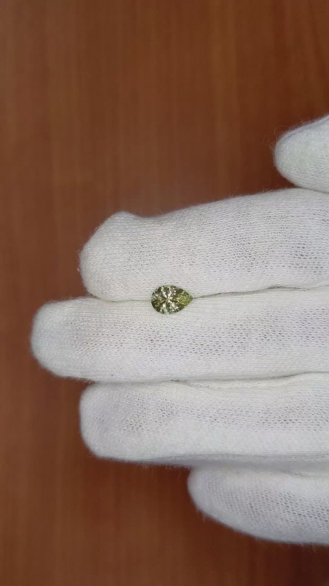 0.80 Ct. Green Sapphire from Montana Size Video