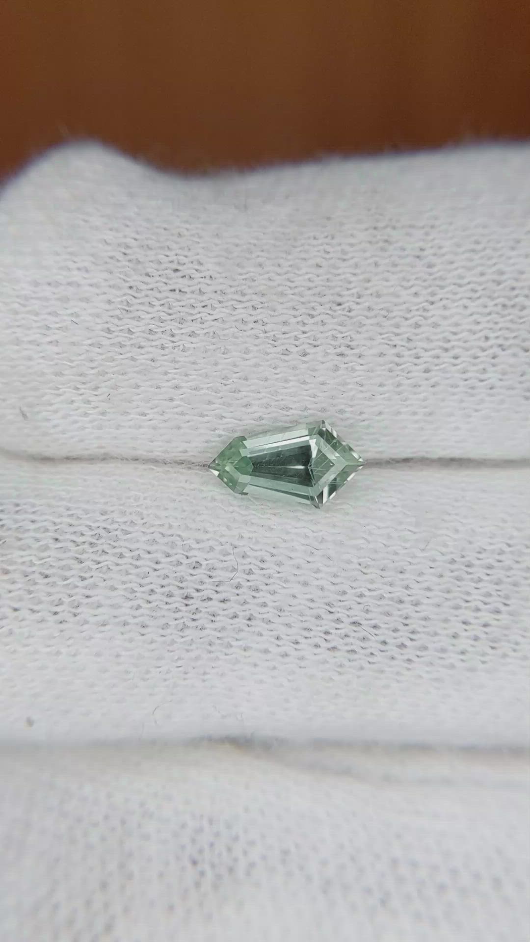 0.83 Ct. Green Sapphire from Montana Size Video