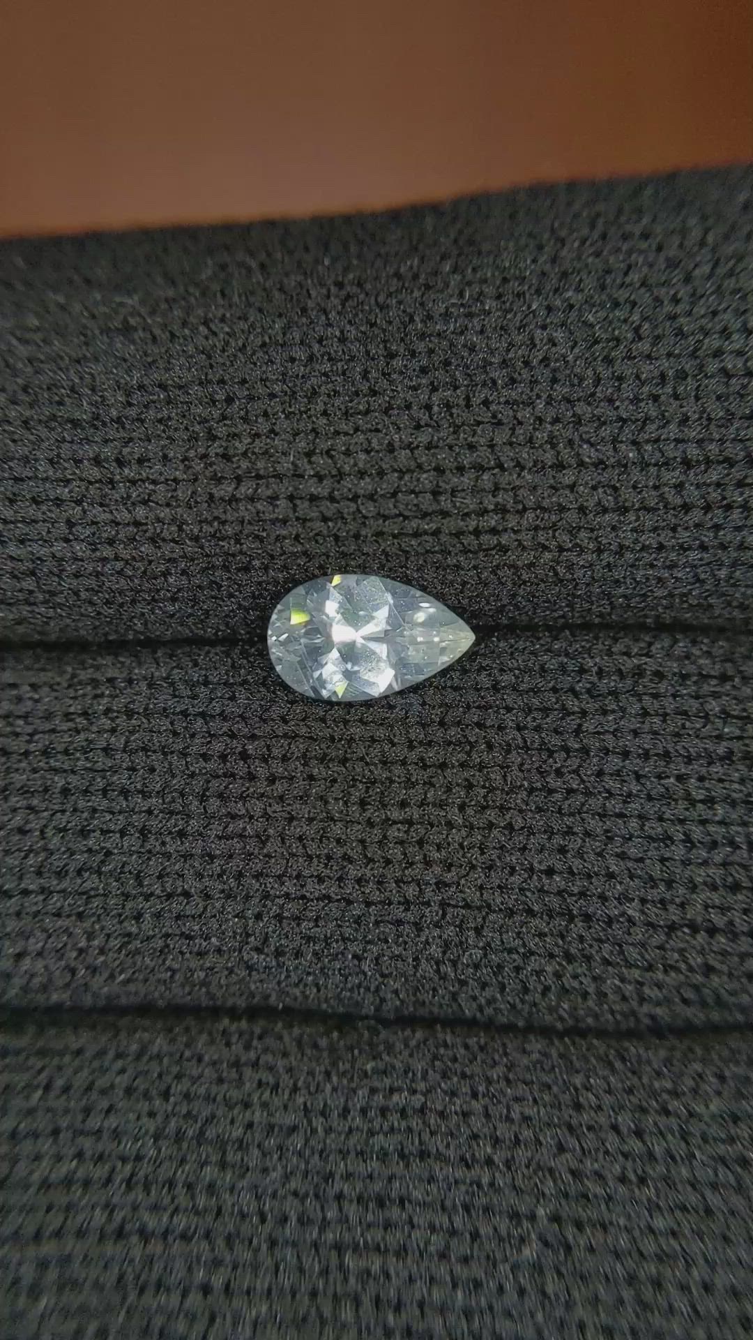 0.93 Ct. White Sapphire from Montana Size Video