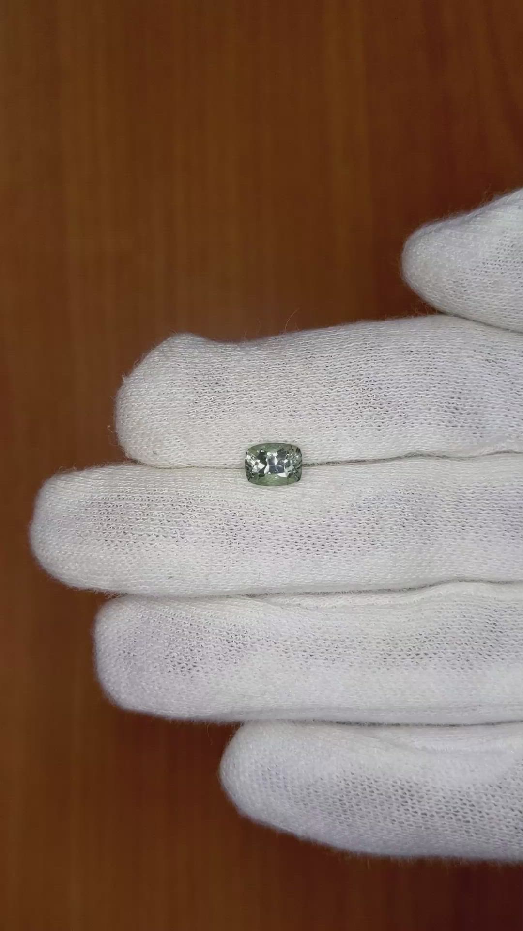 1.05 Ct. Green Sapphire from Montana Size Video