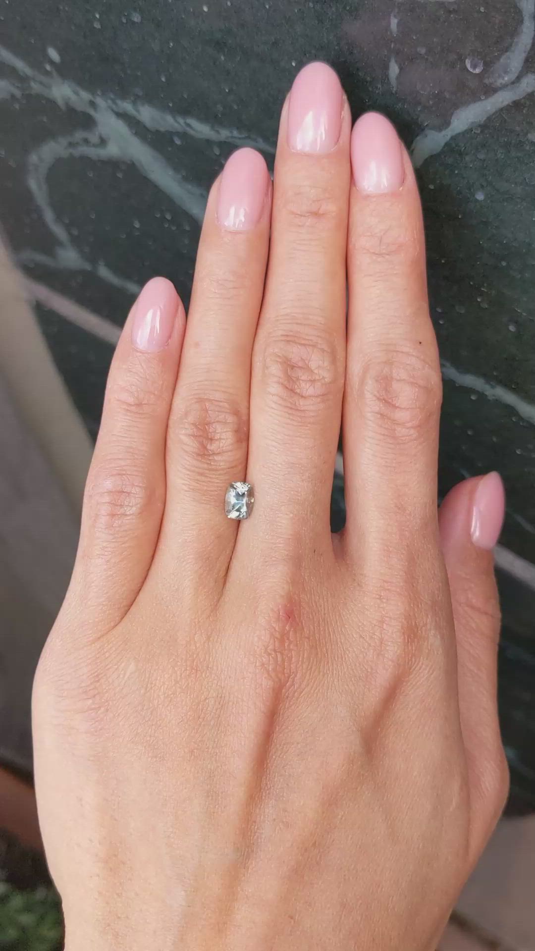 1.05 Ct. Green Sapphire from Montana Size Video