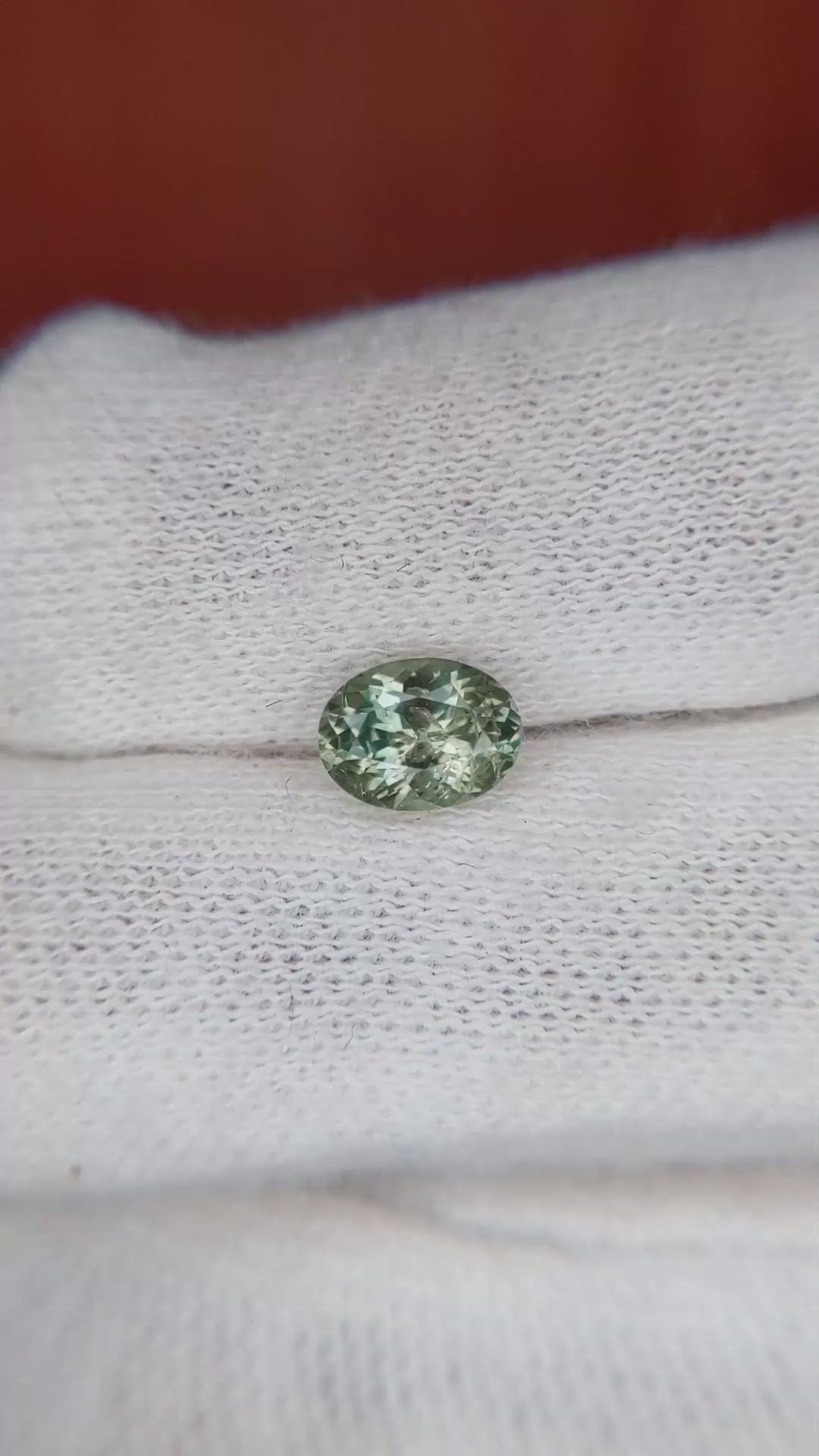 1.12 Ct. Green Sapphire from Montana Size Video