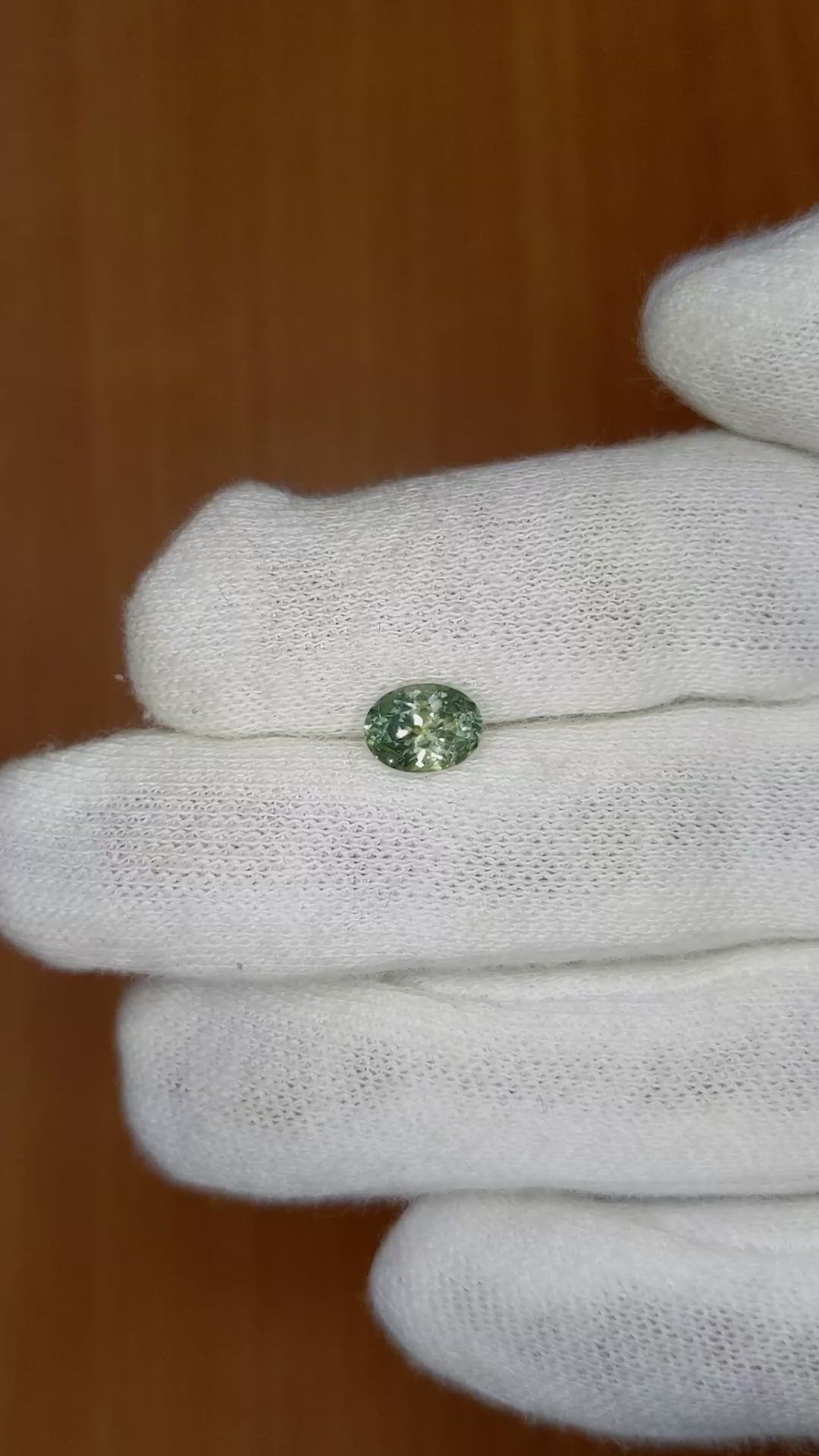 1.12 Ct. Green Sapphire from Montana Size Video