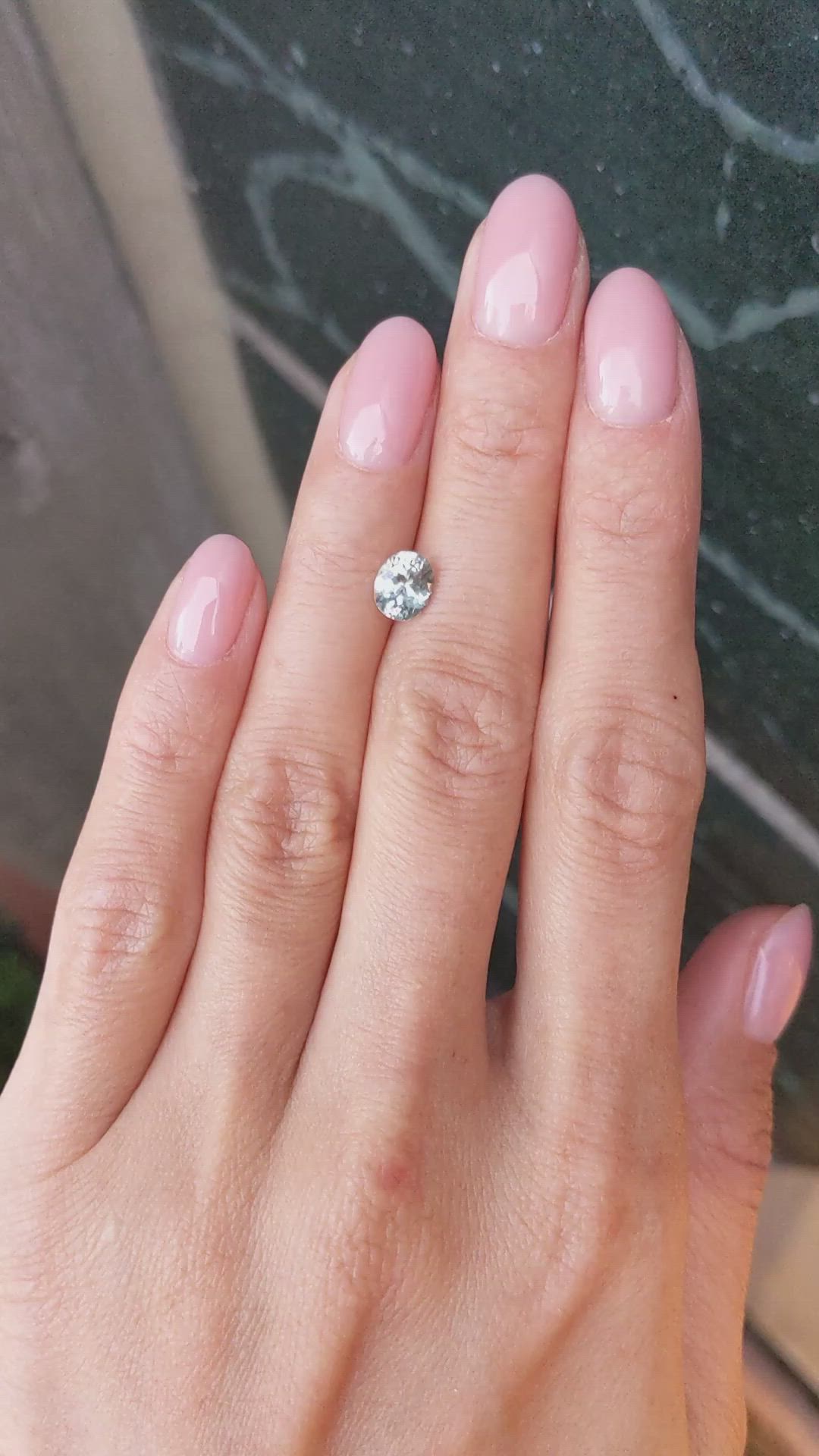 1.19 Ct. Green Sapphire from Montana Size Video