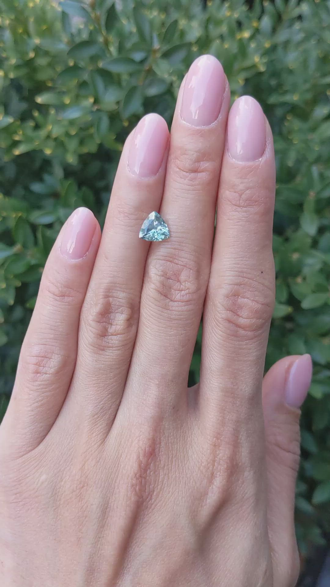 1.40 Ct. Bluish Green Sapphire from Montana Size Video