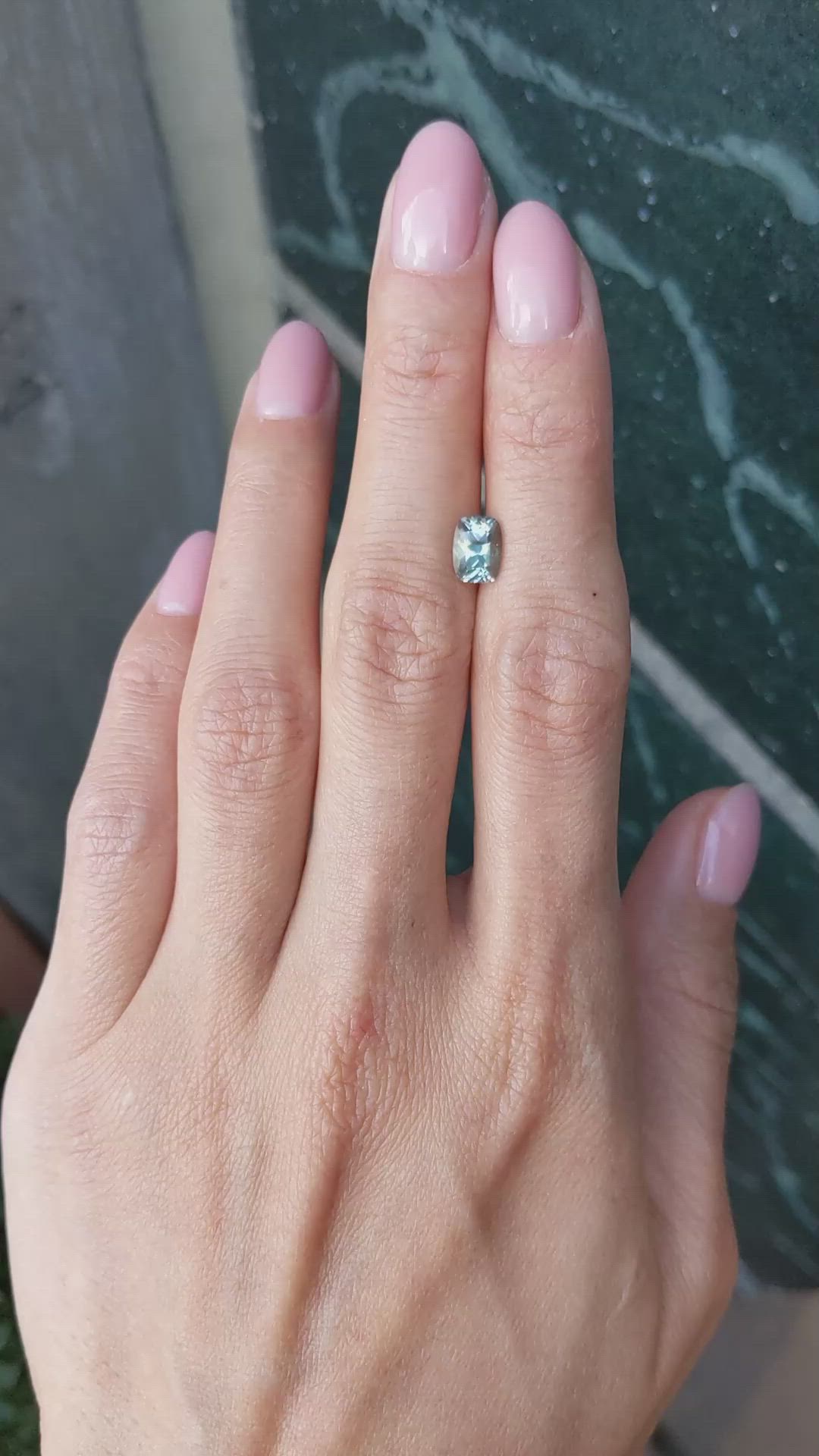 1.42 Ct. Green Sapphire from Montana Size Video