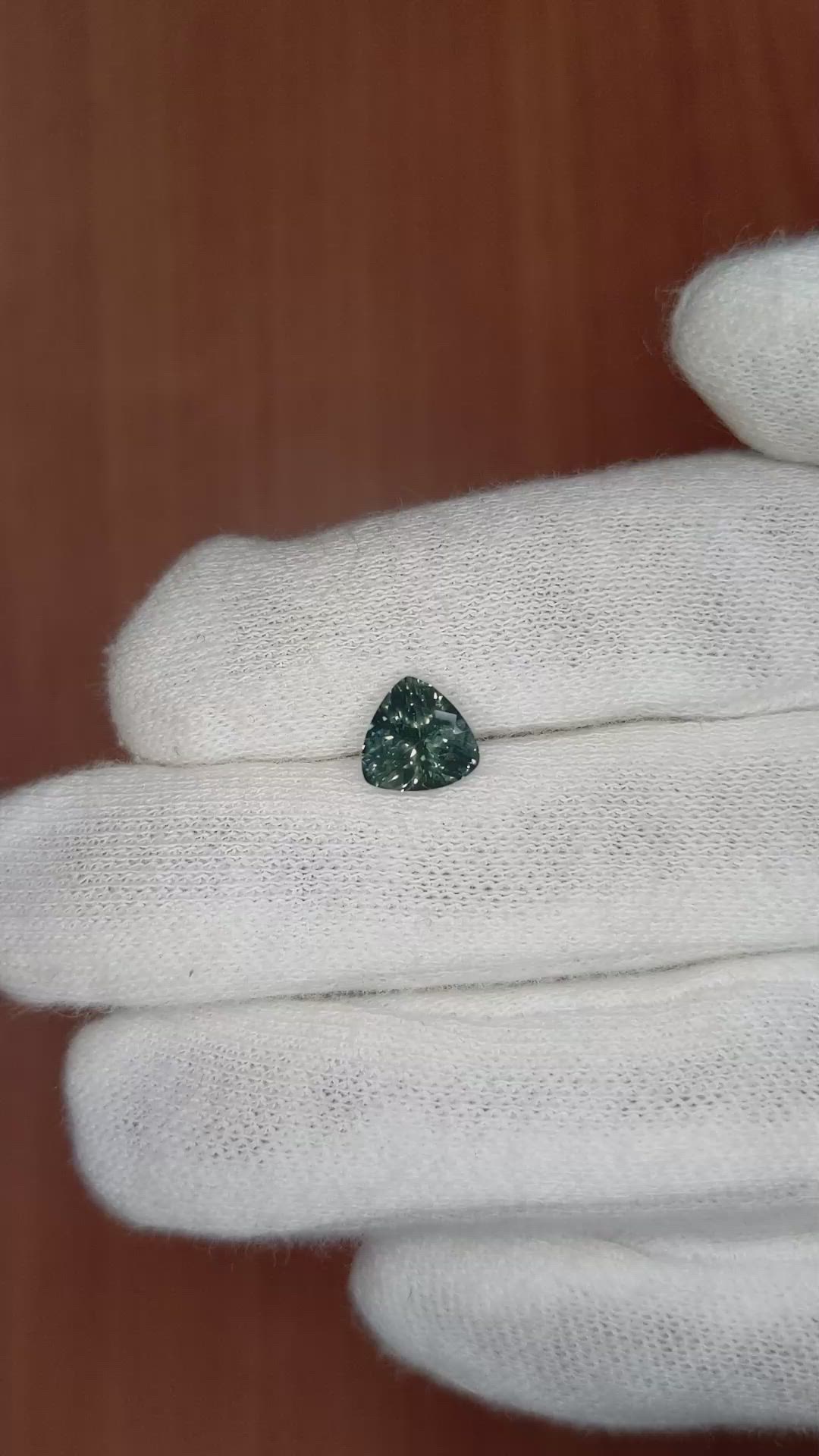 1.55 Ct. Greenish Blue Sapphire from Montana Size Video