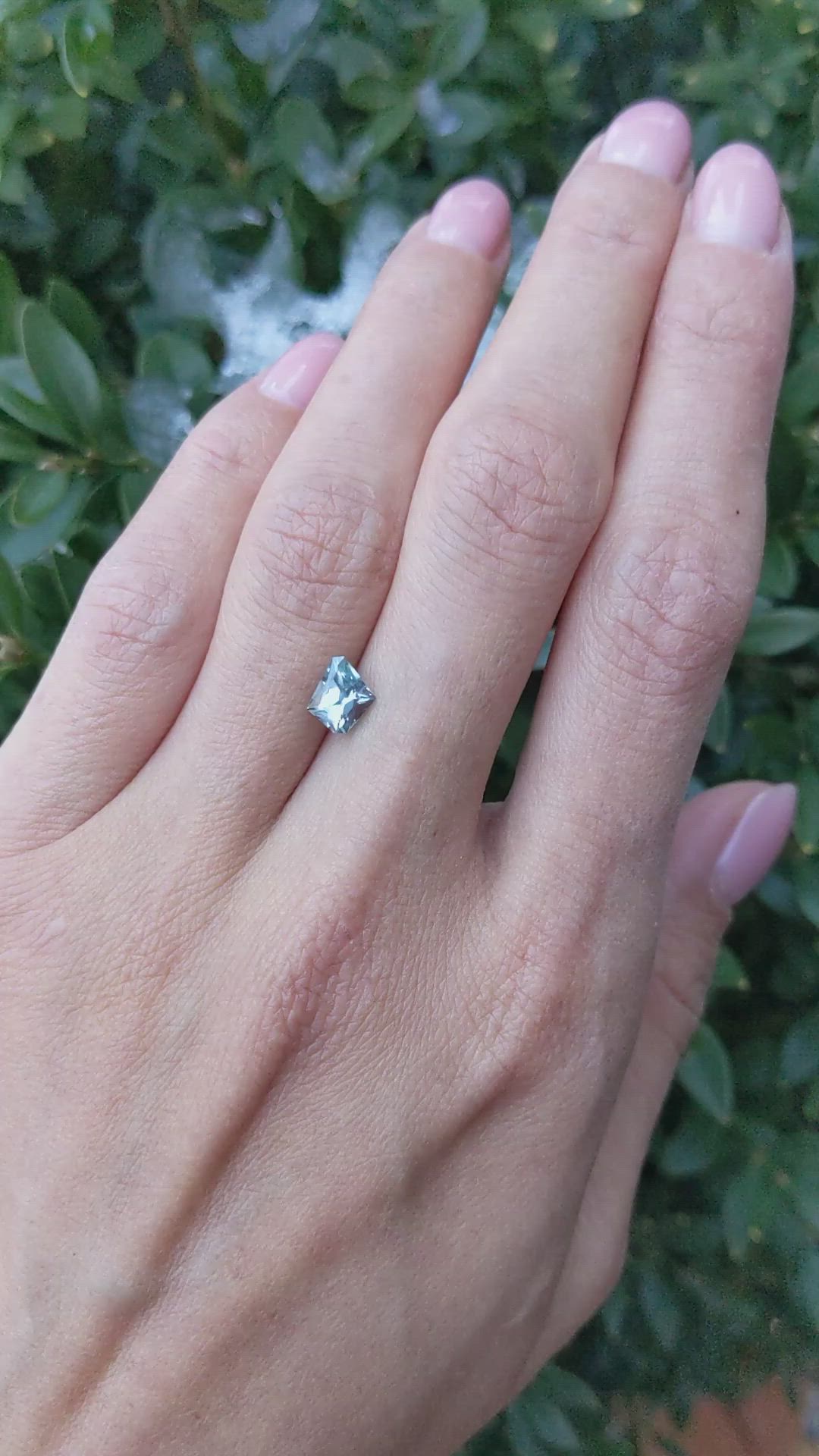 1.01 Ct. Bluish Green Sapphire from Montana Size Video