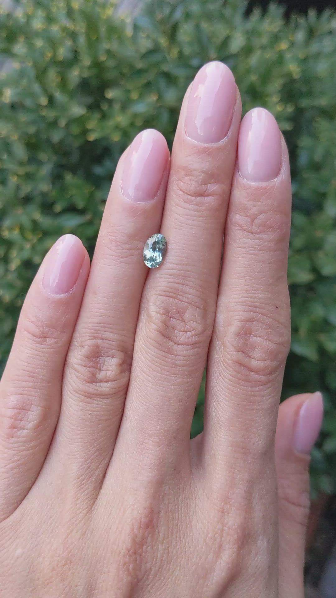 1.06 Ct. Green Sapphire from Montana Size Video