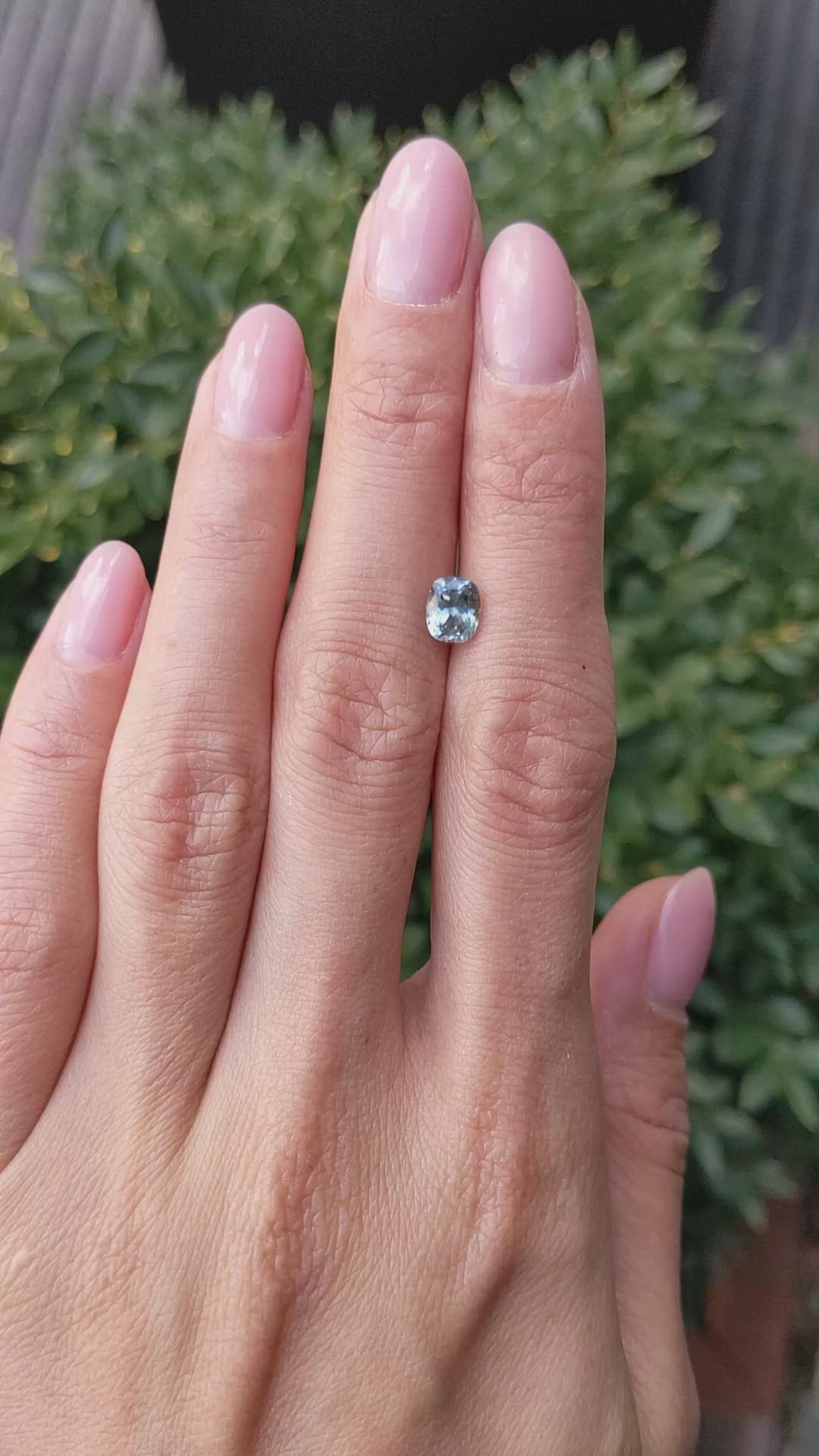 1.22 Ct. Greenish Blue Sapphire from Montana Size Video