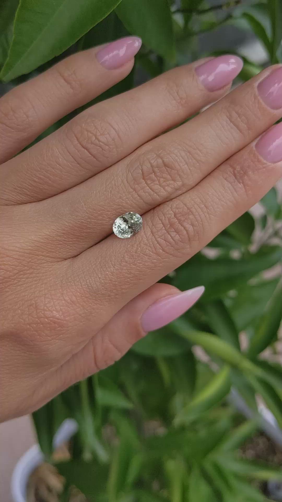 1.56 Ct. Green Sapphire from Montana Size Video