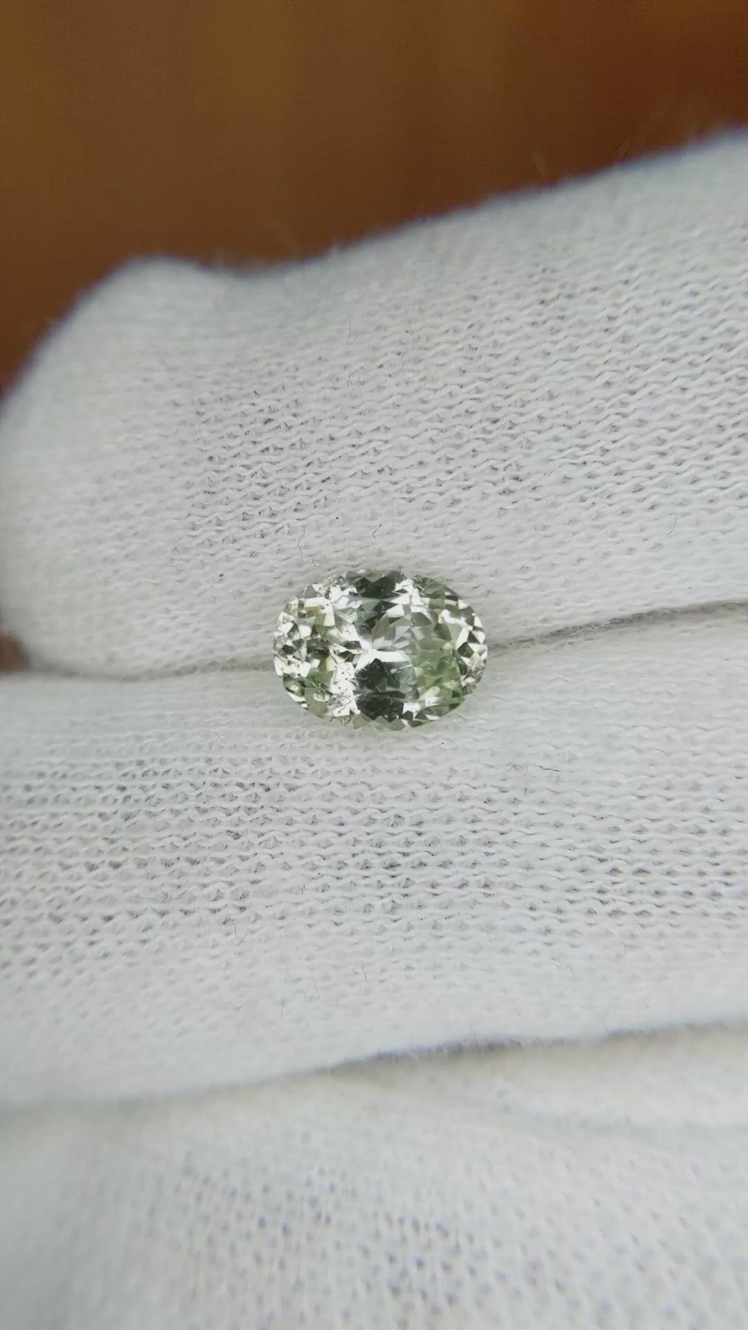 1.56 Ct. Green Sapphire from Montana Size Video