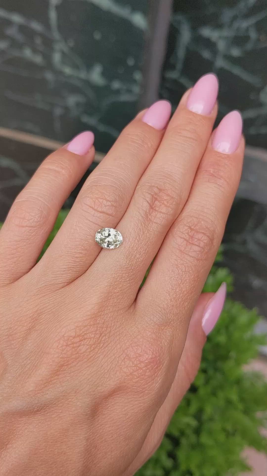 1.56 Ct. Green Sapphire from Montana Size Video