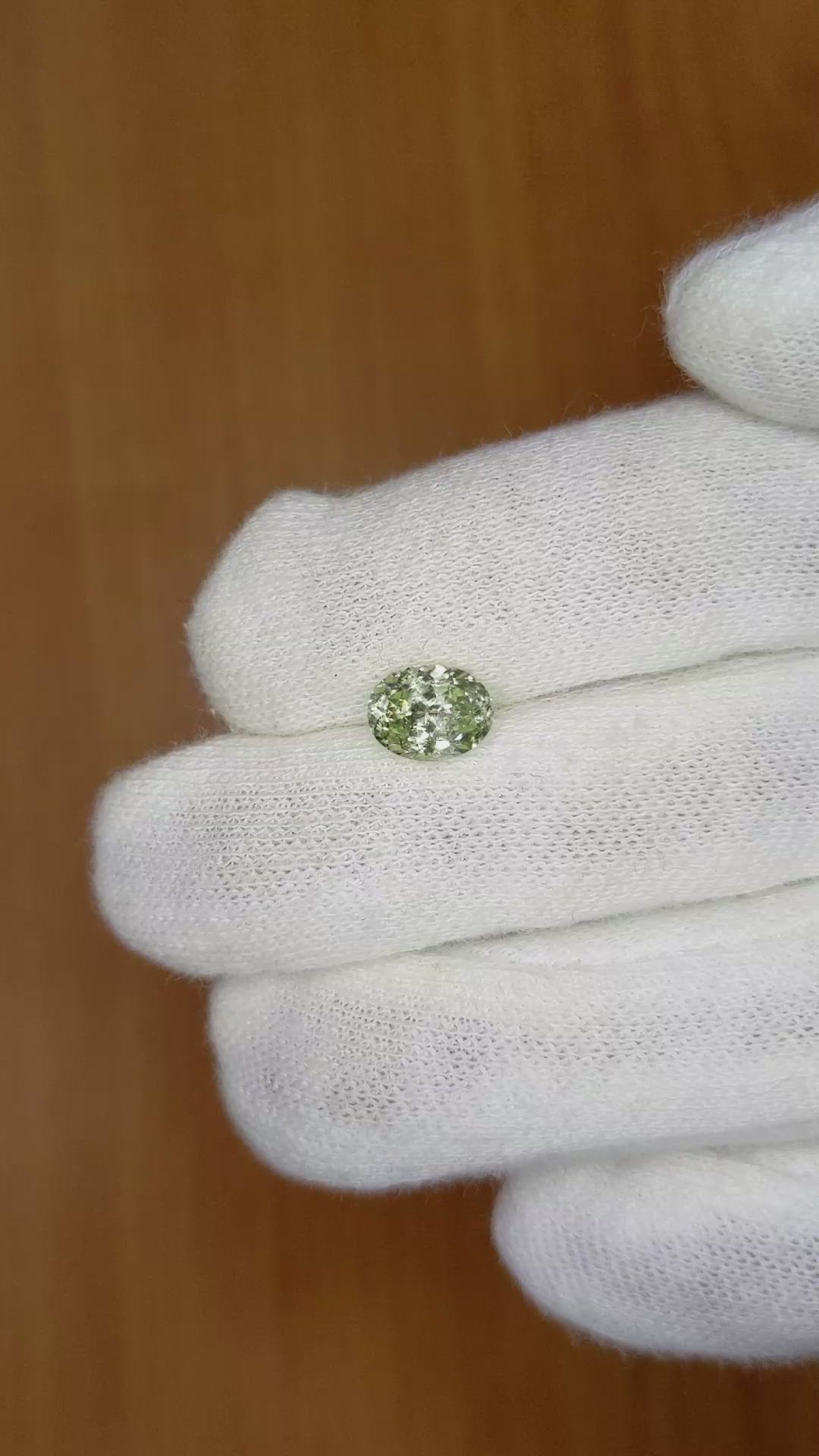 1.56 Ct. Green Sapphire from Montana Size Video