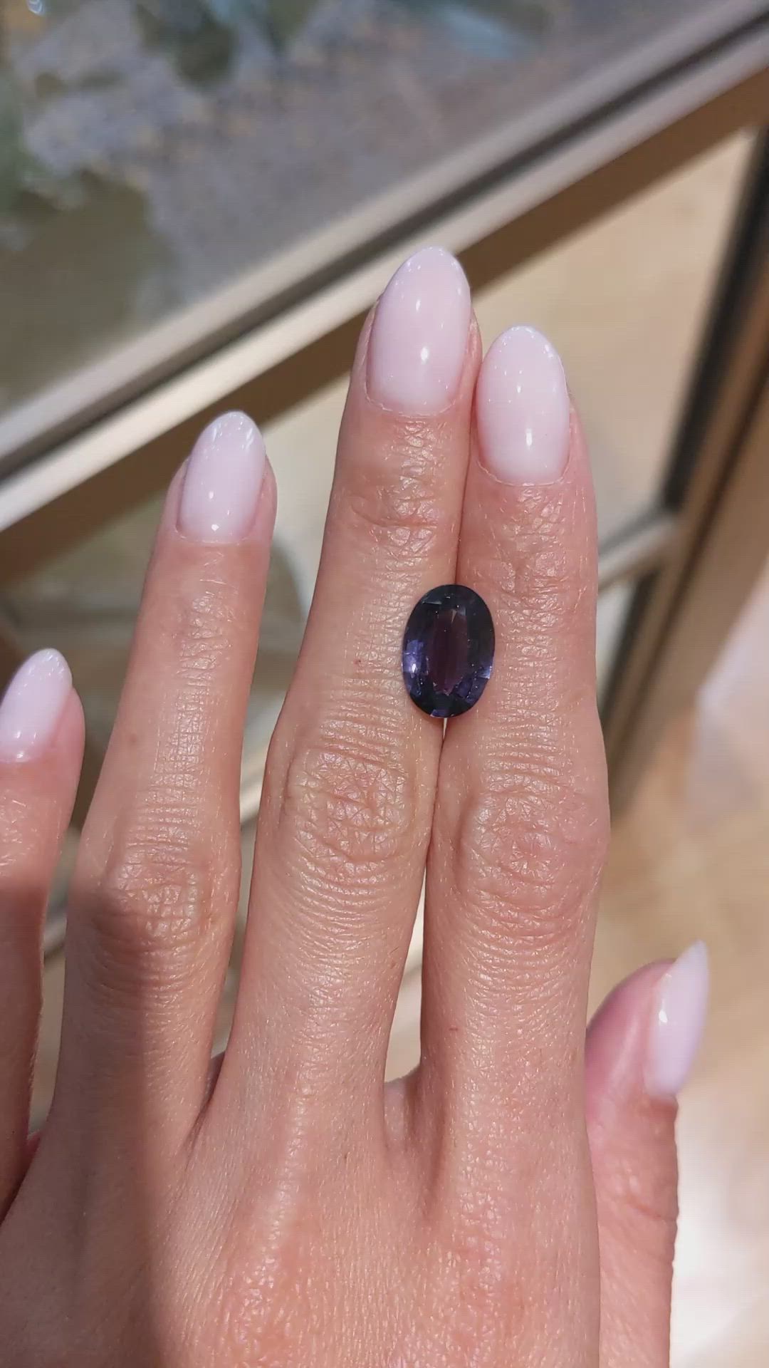 4.38 Ct. Purple Sapphire from Ceylon (Sri Lanka) Size Video