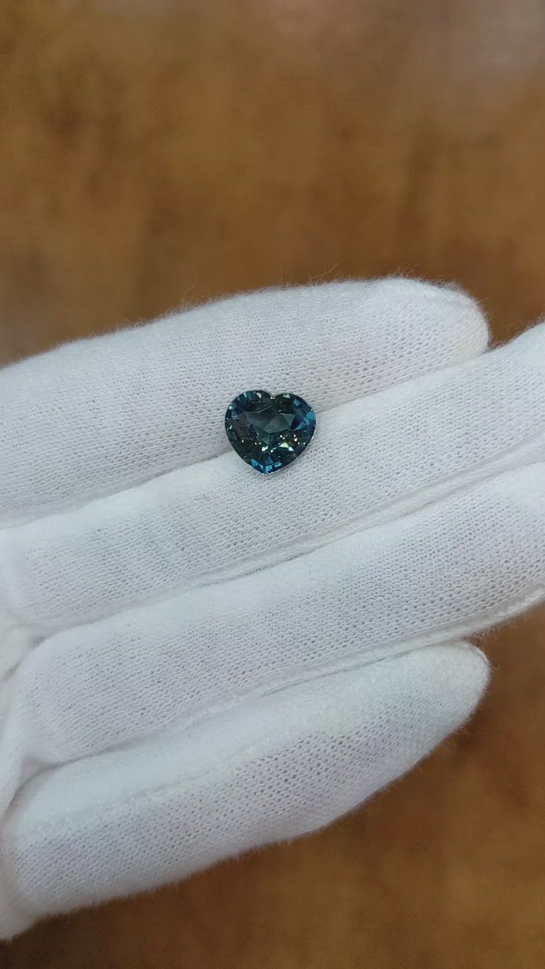 3.25 Ct. Greenish Blue Sapphire from East Africa Size Video