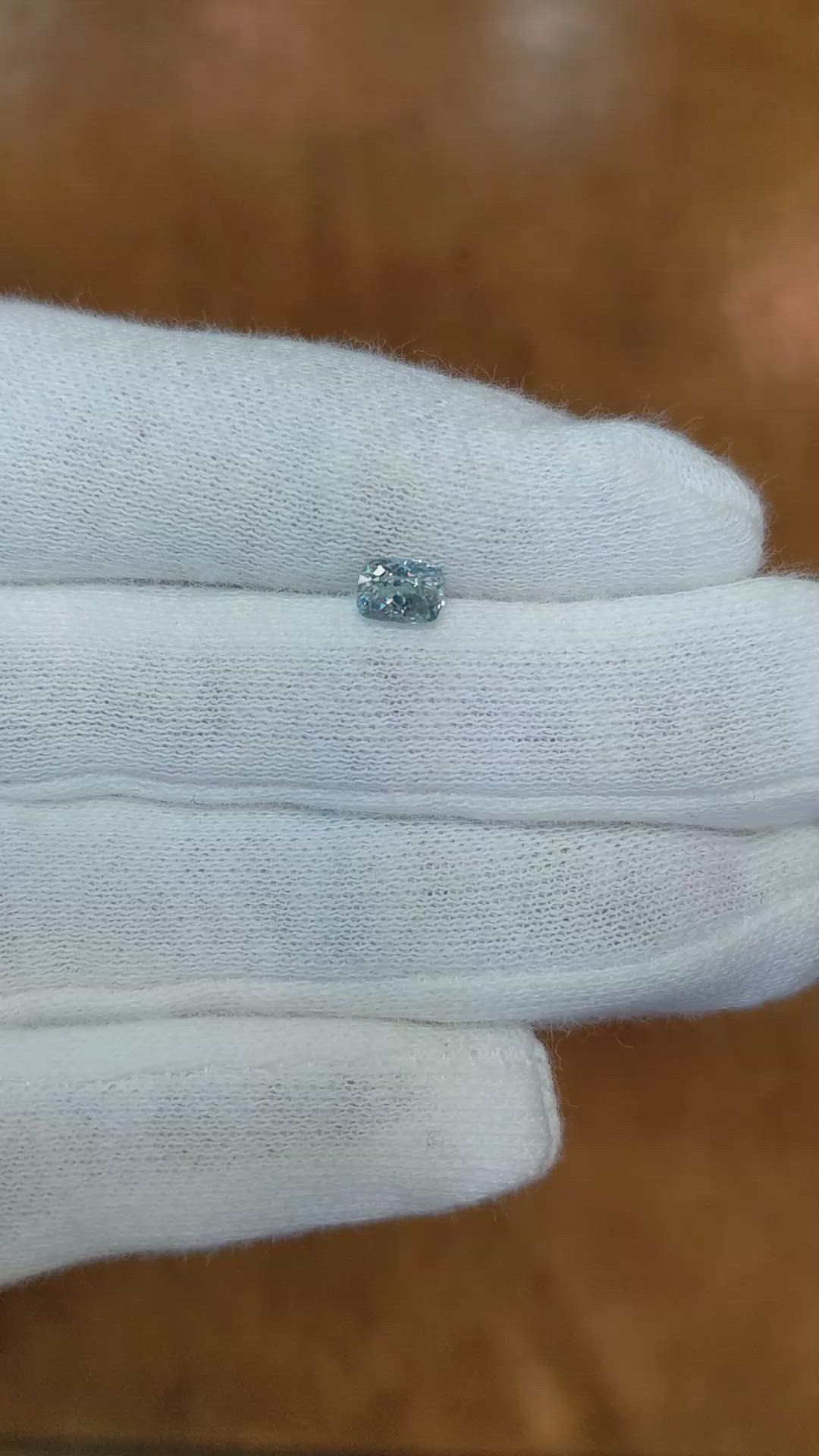 0.68 Ct. Bluish Green Sapphire from Burma (Myanmar) Size Video