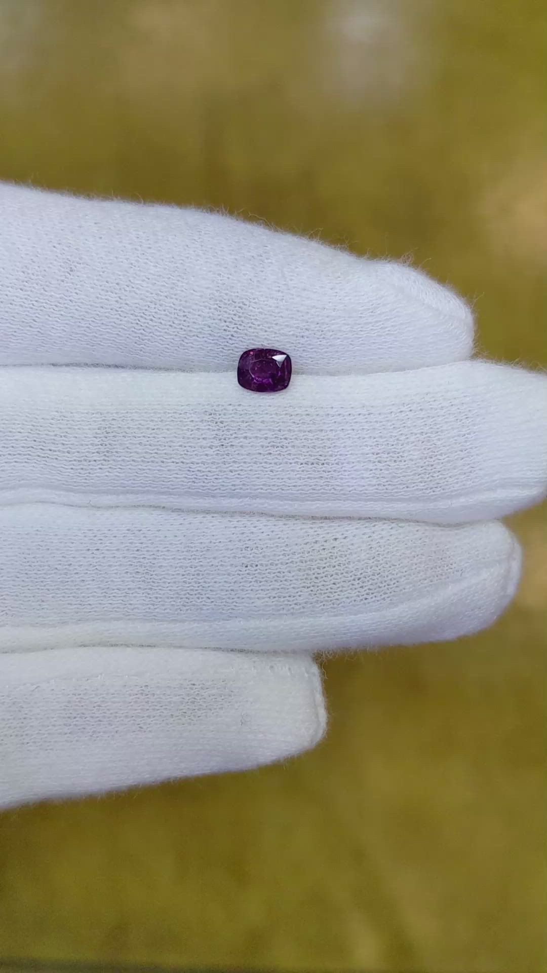 0.51 Ct. Purple Sapphire from Burma (Myanmar) Size Video