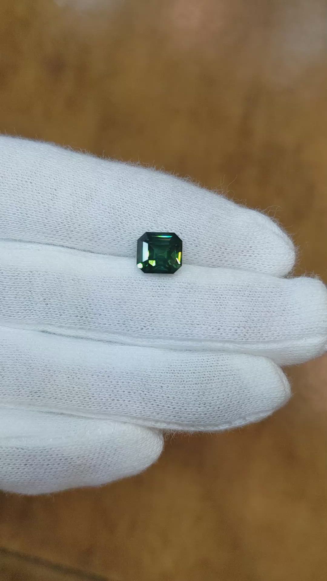 3.02 Ct. Bluish Green Sapphire from Ceylon (Sri Lanka) Size Video