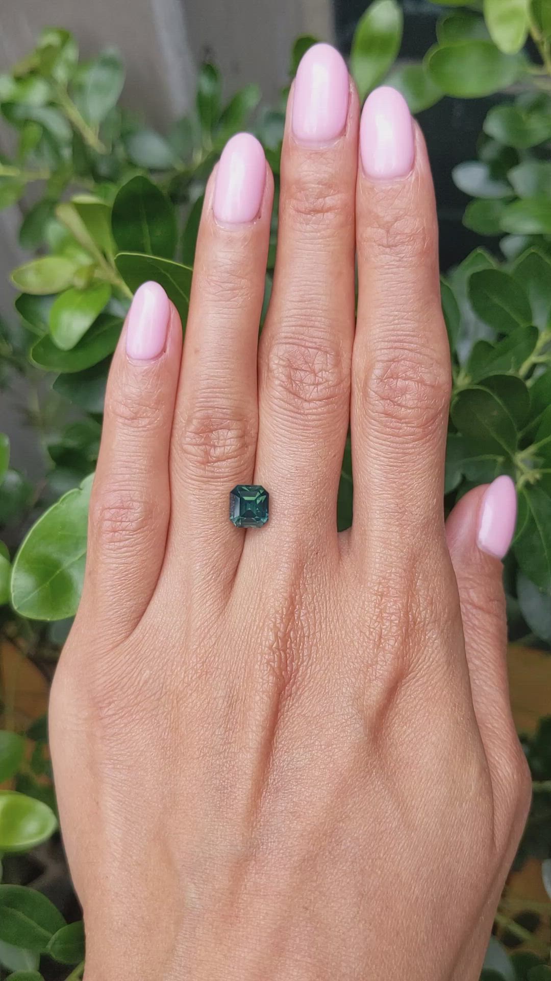3.02 Ct. Bluish Green Sapphire from Ceylon (Sri Lanka) Size Video
