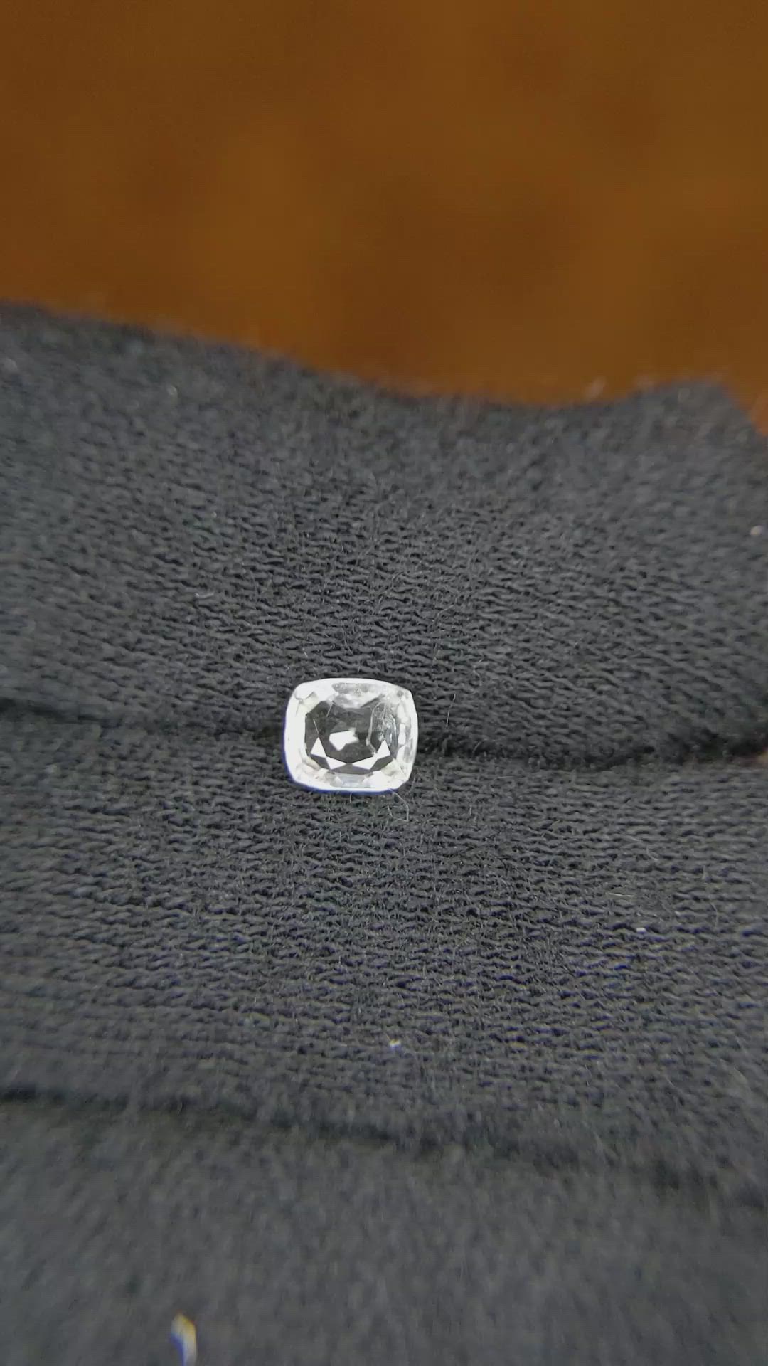 0.56 Ct. White Sapphire from Burma (Myanmar) Size Video