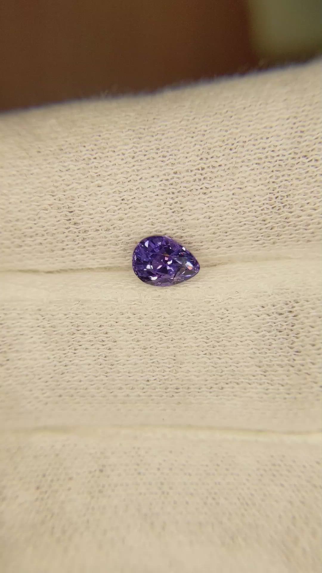 0.79 Ct. Color Change Sapphire from Ceylon (Sri Lanka) Size Video