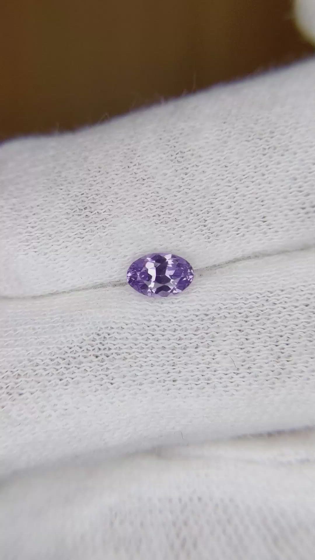 0.57 Ct. Purple Sapphire from Ceylon (Sri Lanka) Size Video
