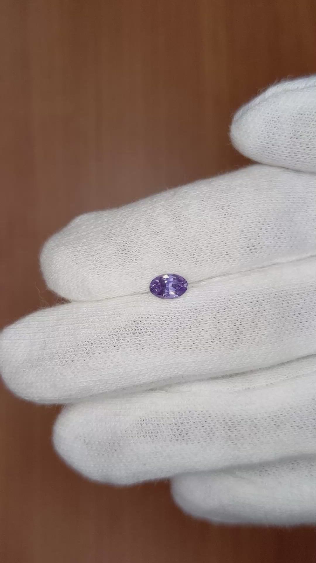0.57 Ct. Purple Sapphire from Ceylon (Sri Lanka) Size Video