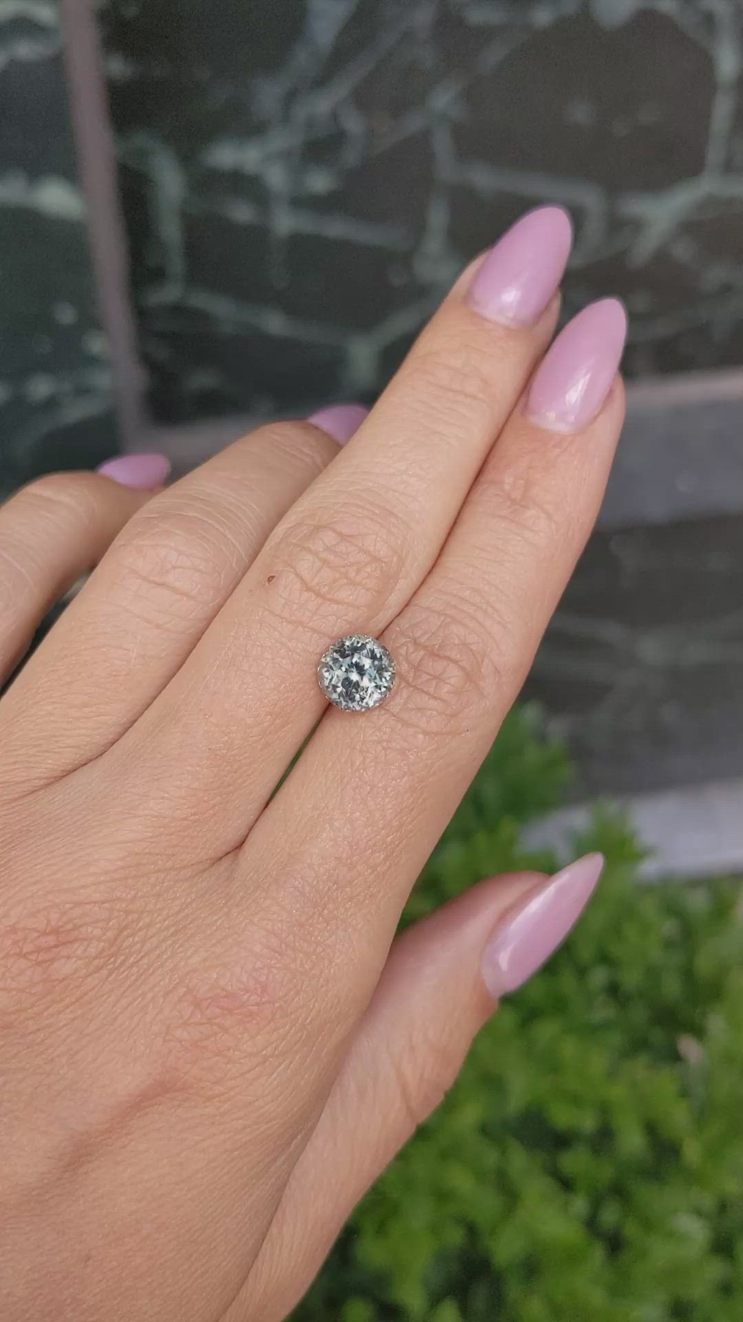 2.92 Ct. Greenish Brown Sapphire from Montana Size Video