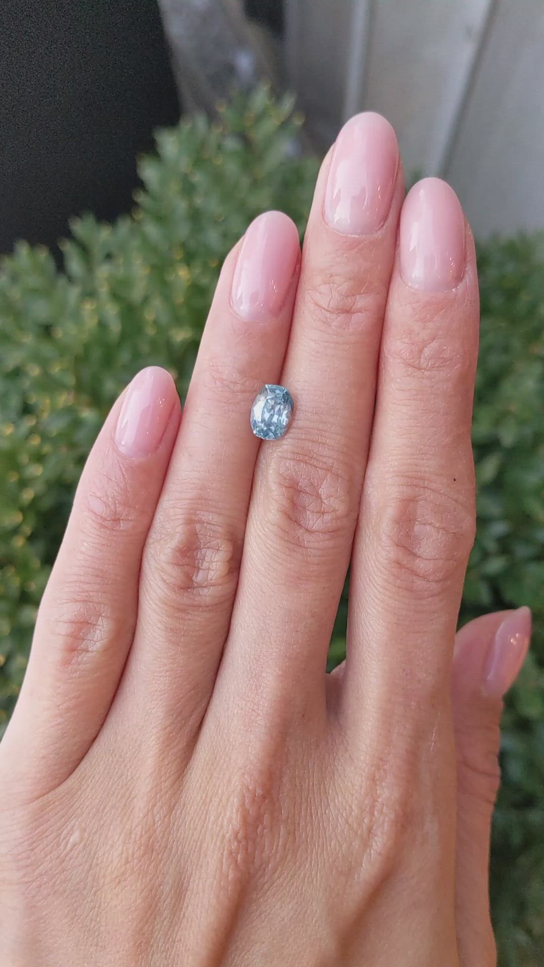 1.88 Ct. Greenish Blue Sapphire from Montana Size Video