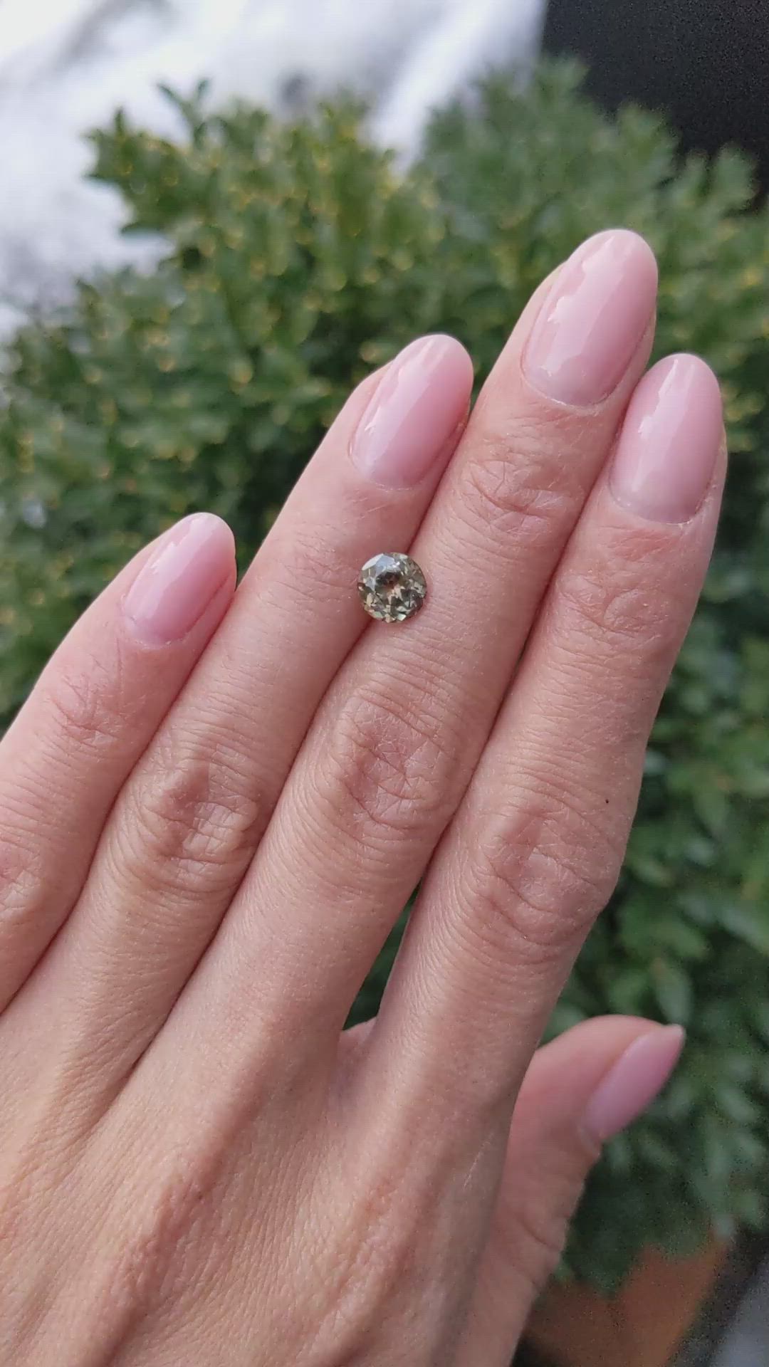 1.41 Ct. Greenish Brown Sapphire from Montana Size Video