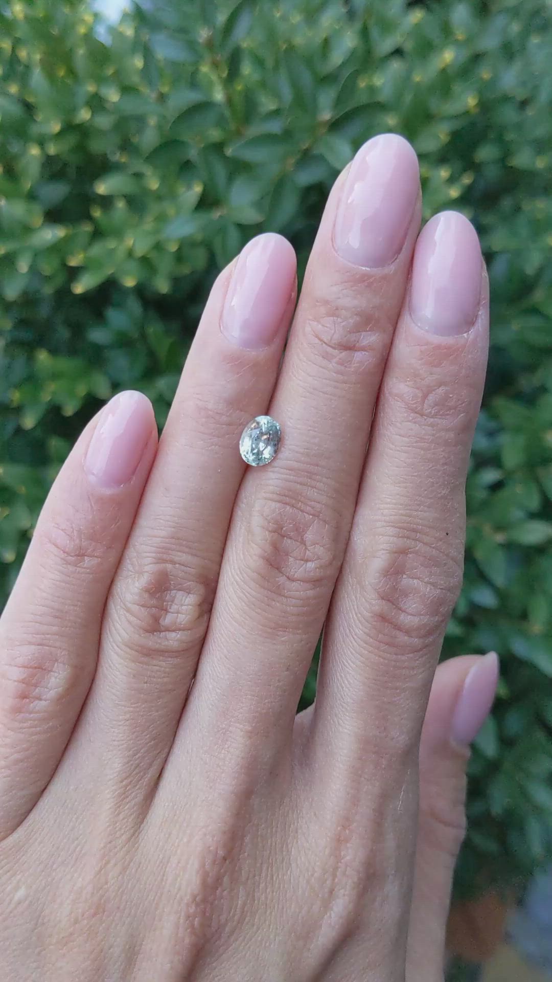 1.25 Ct. Yellowish Green Sapphire from Montana Size Video