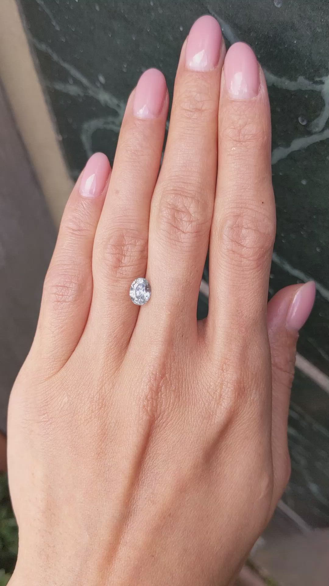 1.79 Ct. Bluish Green Sapphire from Montana Size Video