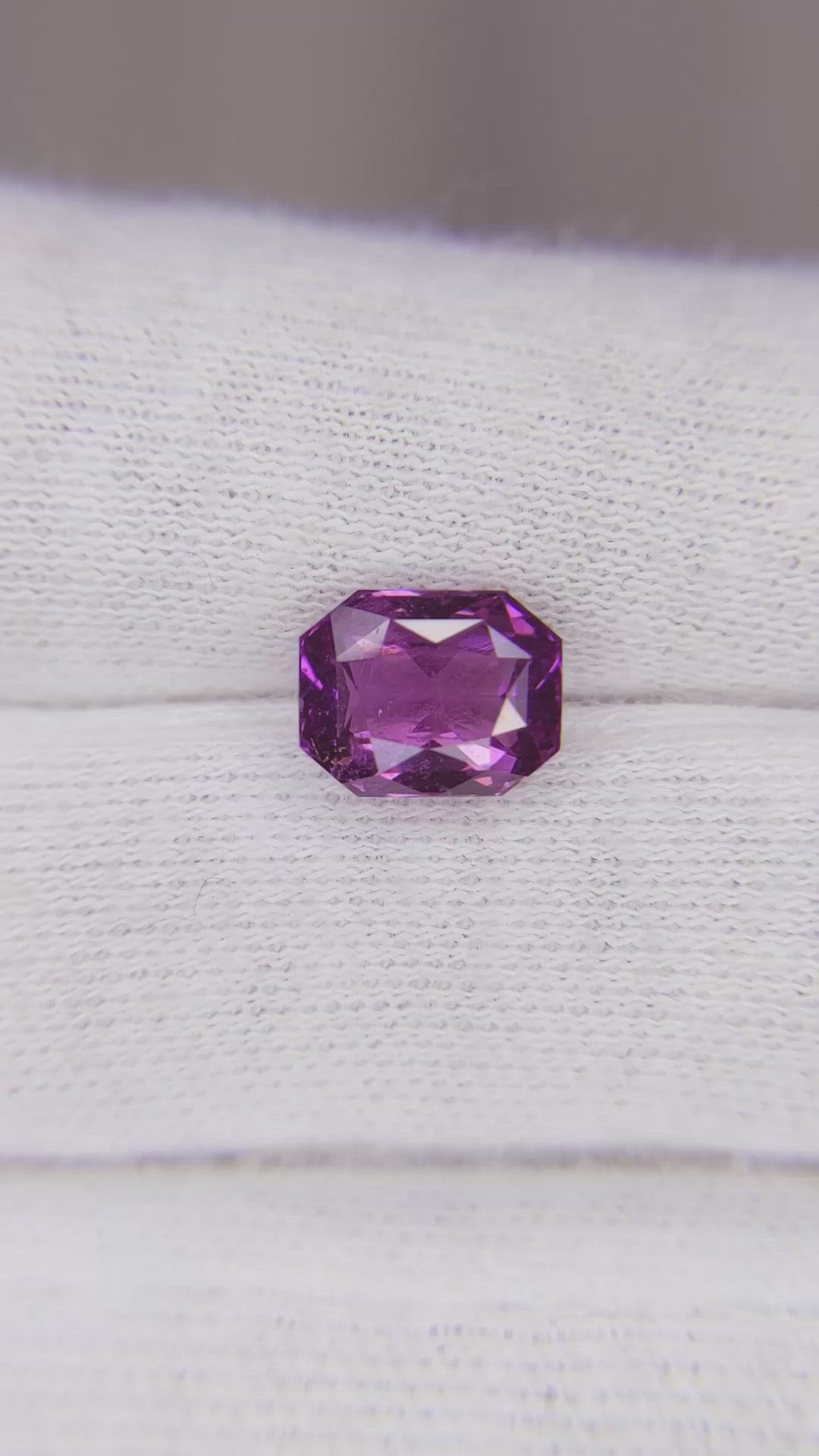2.93 Ct. Pinkish Purple Sapphire from Madagascar Size Video
