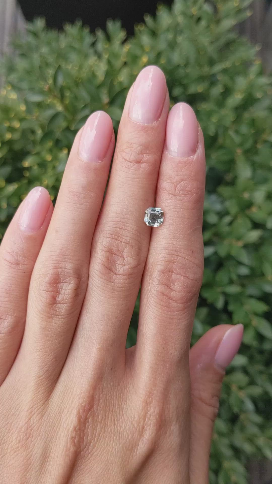 1.15 Ct. Bluish Green Sapphire from Montana Size Video