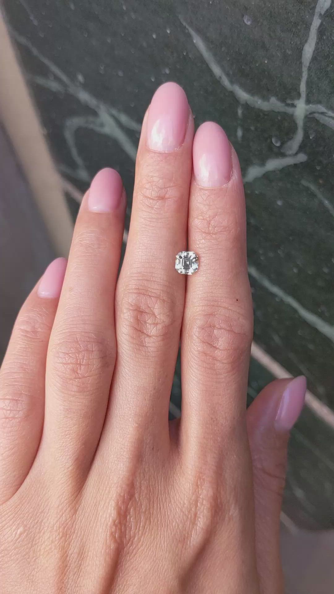 1.15 Ct. Bluish Green Sapphire from Montana Size Video