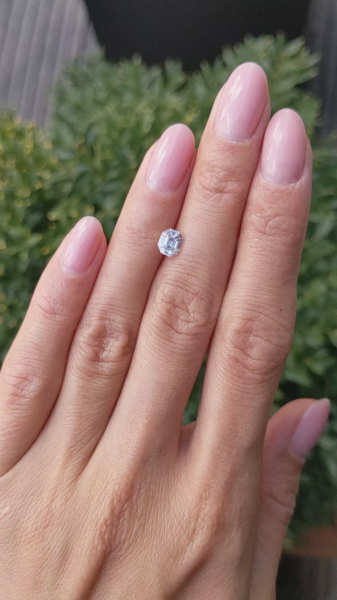 1.07 Ct. White Sapphire from Ceylon (Sri Lanka) Size Video