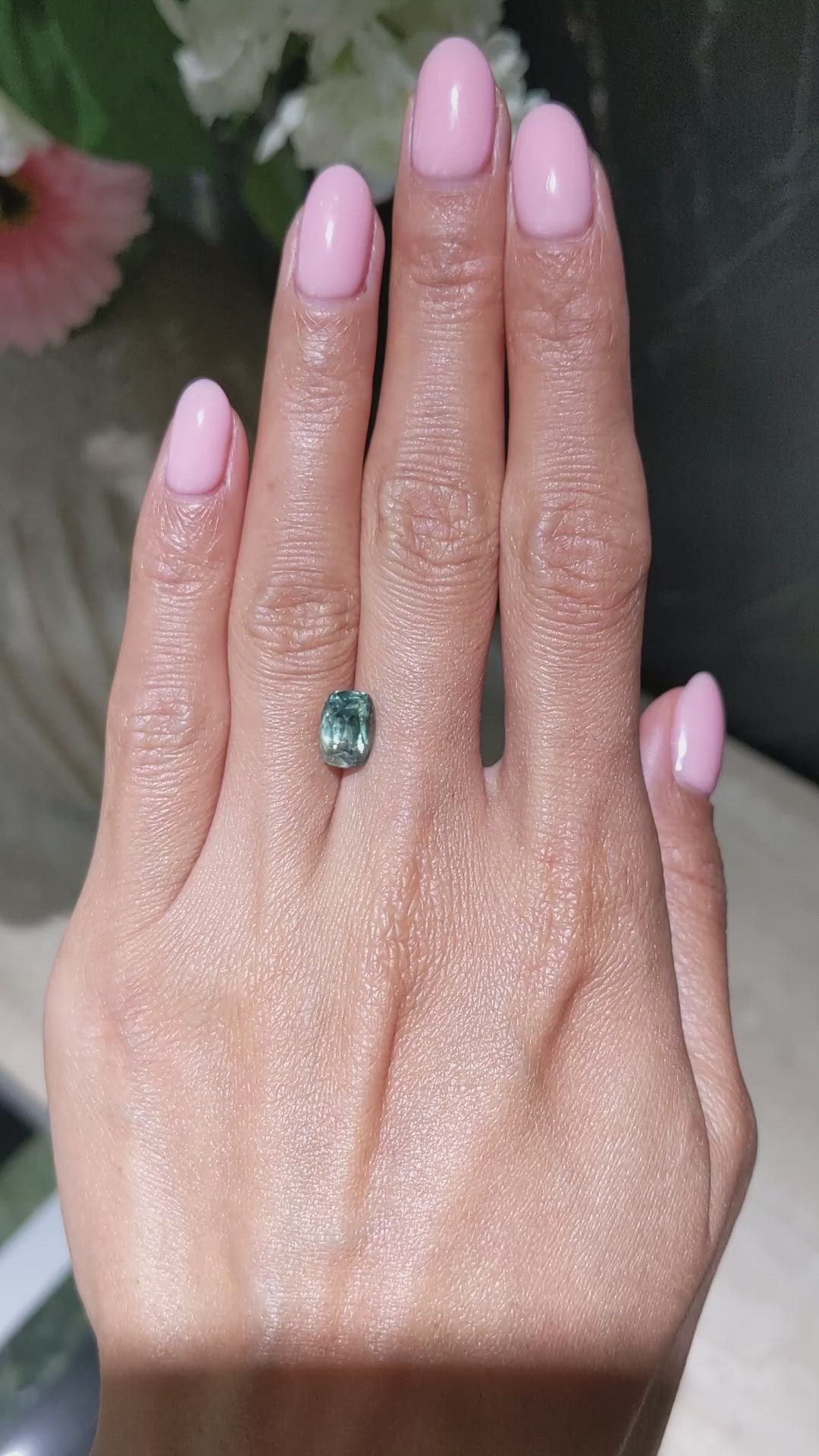 3.20 Ct. Green Sapphire from Montana Size Video