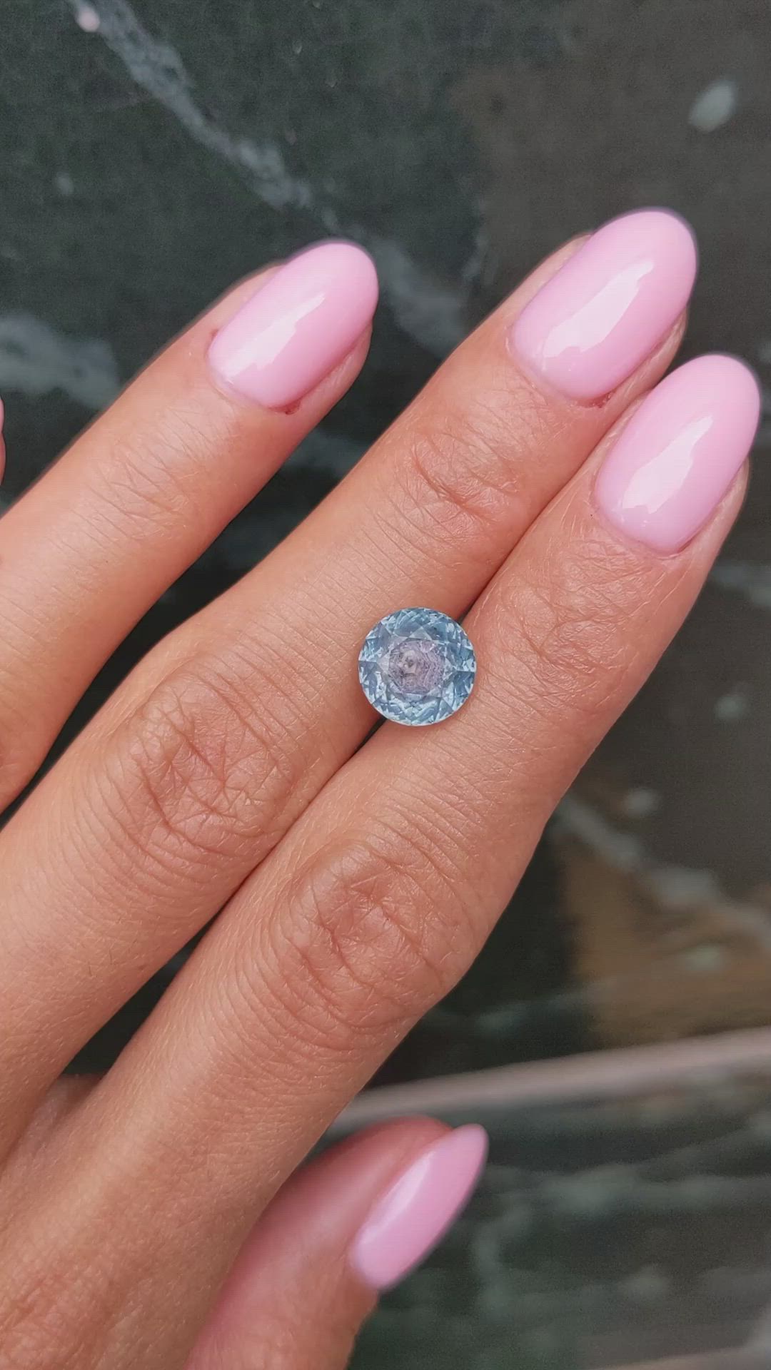 4.28 Ct. Greenish Blue Sapphire from Montana Size Video